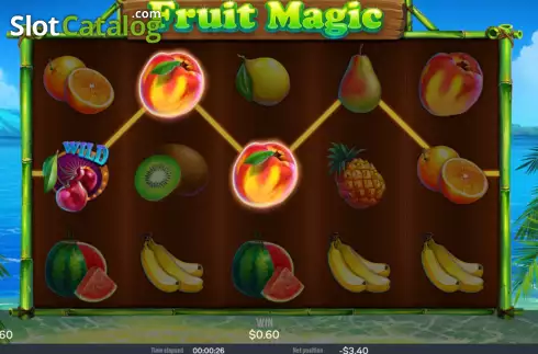 Win screen. Fruit Magic (Chilli Games) slot