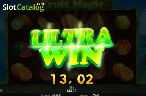 Win screen 2. Fruit Magic (Chilli Games) slot