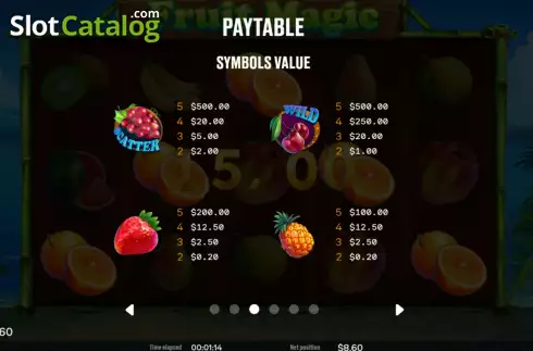 Skärmdump7. Fruit Magic (Chilli Games) slot