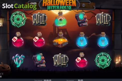 Game screen. Halloween: Witch House slot