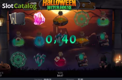 Win screen. Halloween: Witch House slot