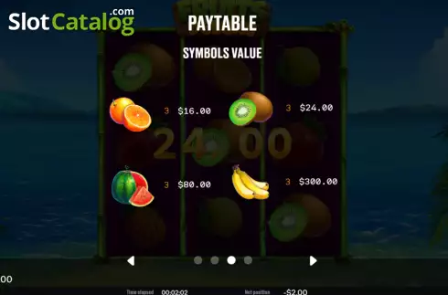 Bildschirm8. Fruits deluxe (Chilli Games) slot