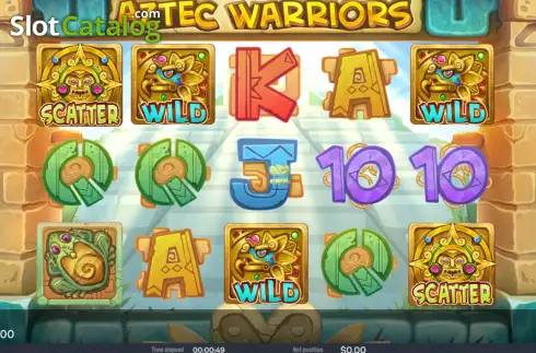 Game screen. Aztec Warriors slot