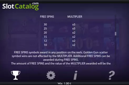 Free Spins screen 2. 8 Golden Guns slot