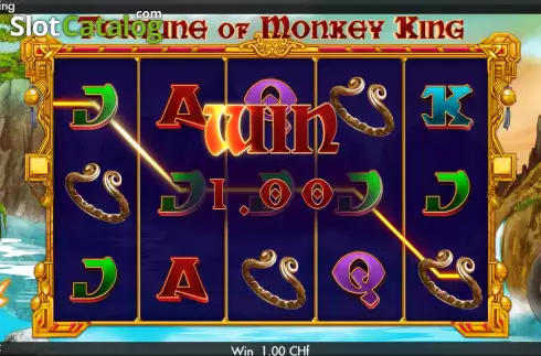 Win screen. Fortune of Monkey King slot