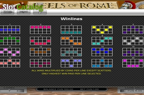 Ekran8. Reels of Rome (Concept Gaming) yuvası