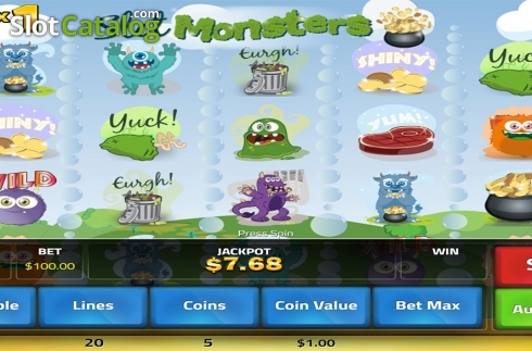 Reels screen. Slot Monsters slot