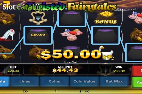 Win screen. Twisted Fairytales slot