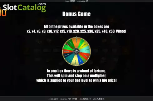Bonus Wheel screen. The Vault (Concept Gaming) slot