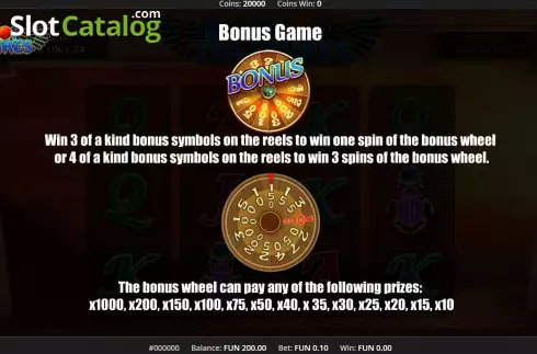 Game Features screen 2. Book of Treasures (Concept Gaming) slot