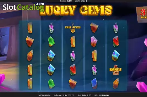 Game screen. Lucky Gems (Concept Gaming) slot