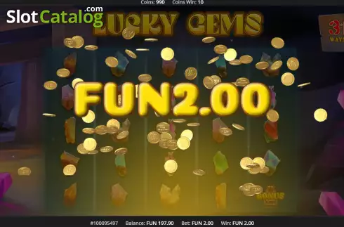 Win screen 2. Lucky Gems (Concept Gaming) slot