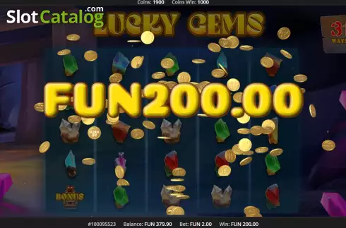 Win screen 3. Lucky Gems (Concept Gaming) slot