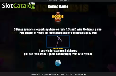 Game Features screen 2. Lucky Gems (Concept Gaming) slot
