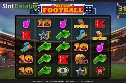 Game screen. Mega Football slot