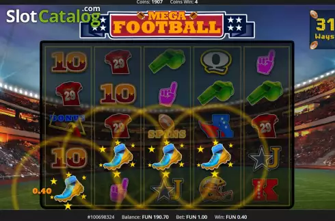 Win screen 2. Mega Football slot