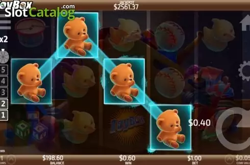 Win Screen. Toy Box (Concept Gaming) slot
