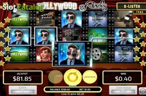 Win screen. Hollywood Reels slot