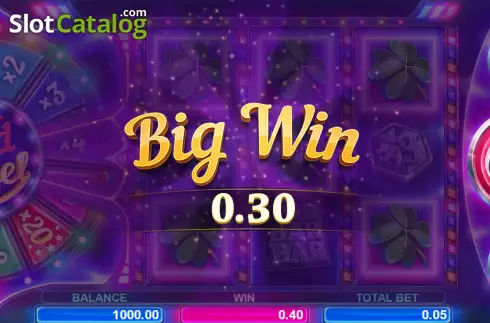 Big Win screen. Wild Wheel (Connective Games) slot