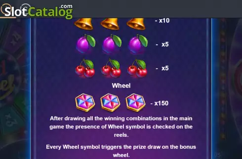 Paytable screen 2. Wild Wheel (Connective Games) slot