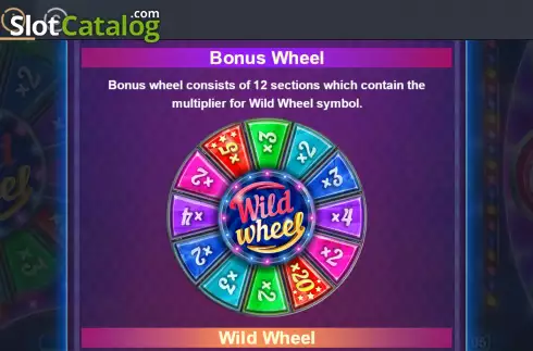 Bonus Wheel screen. Wild Wheel (Connective Games) slot