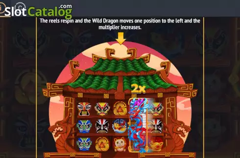 Game Features screen 2. Two-Faced Dragon slot