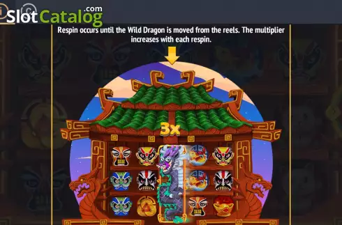 Game Features screen 3. Two-Faced Dragon slot