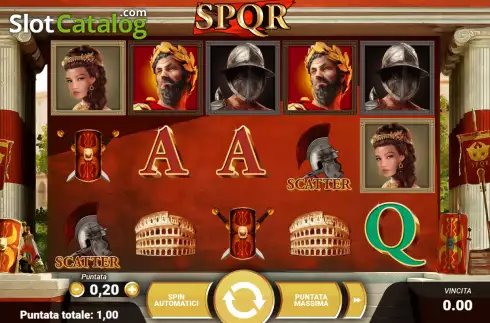Game screen. SPQR slot