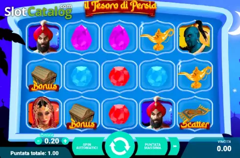 Game screen. Gems of Persia slot
