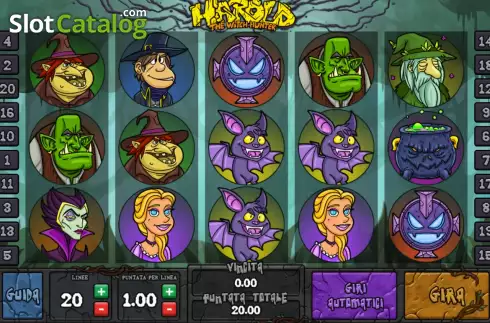 Schermo2. Harold: The Witch Hunter slot