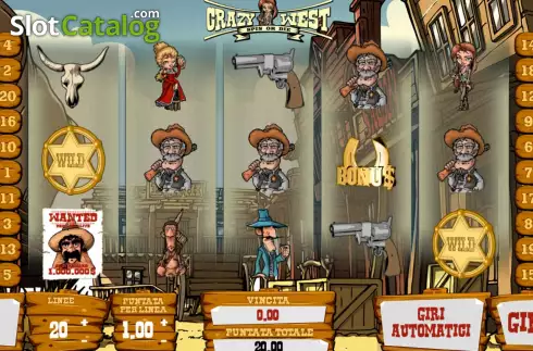 Skärmdump2. Crazy West: Spin or Die slot