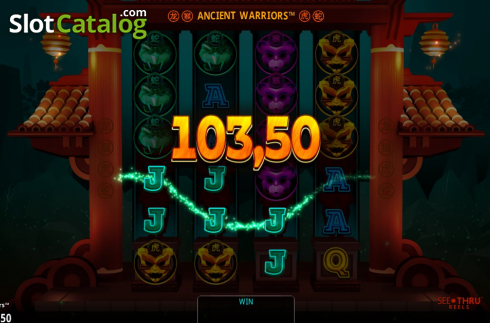 Win Screen. Ancient Warriors slot