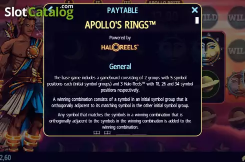 Скрин9. Apollo's Rings слот