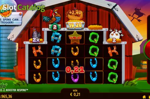 Win Screen 2. Lucky Clucks 2: Rooster Respins slot