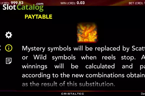 Mystery symbols screen. Devil Girl slot