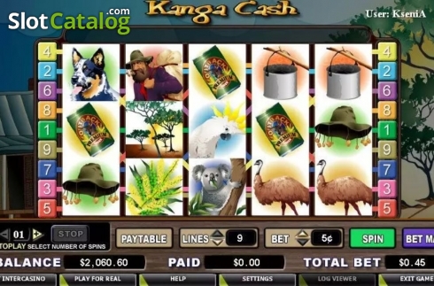 Ecran2. Kanga Cash (Cryptologic) slot