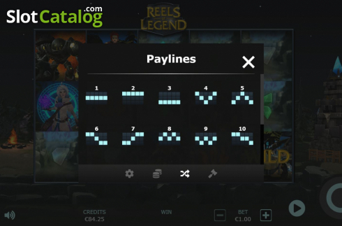 Paytable screen 4. Reels of Legend slot