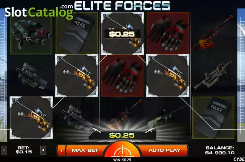 Win screen 2. Elite Forces slot