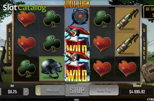 Win screen 2. Loot Luck slot