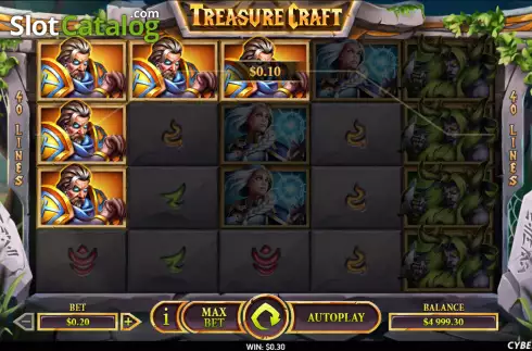 Win screen. Treasure Craft slot