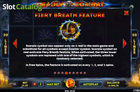 画面7. Deadly Combat カジノスロット