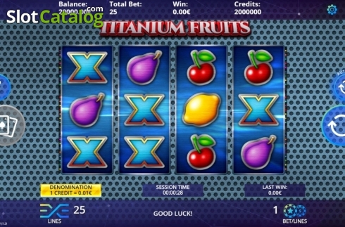 Reel Screen. Titanium Fruits slot