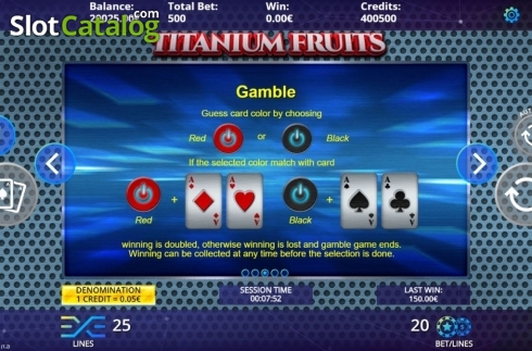 Gamble. Titanium Fruits slot