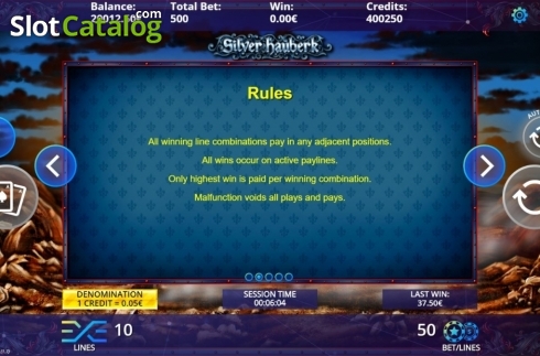 Game Rules. Silver Hauberk slot