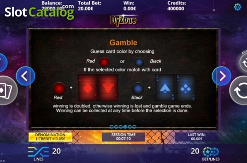 Gamble. Dyzone slot