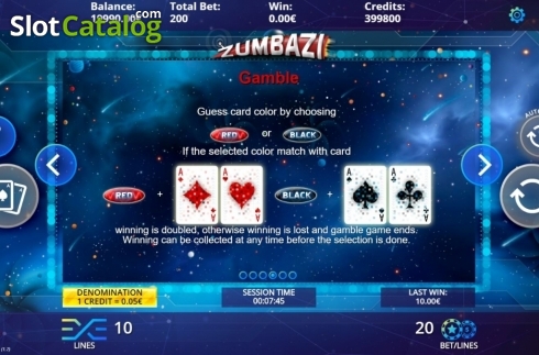 Gamble. Zumbazi slot