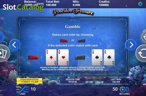 Gamble. Poseidon Treasure slot