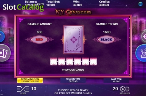 Gamble. N.Y. Gangsters slot