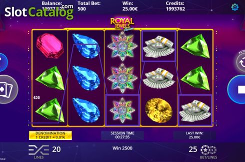 Win screen 3. Royal Jewels Deluxe slot