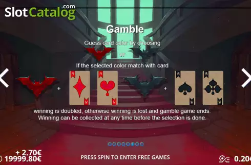 Gamble screen. Vampeon II slot